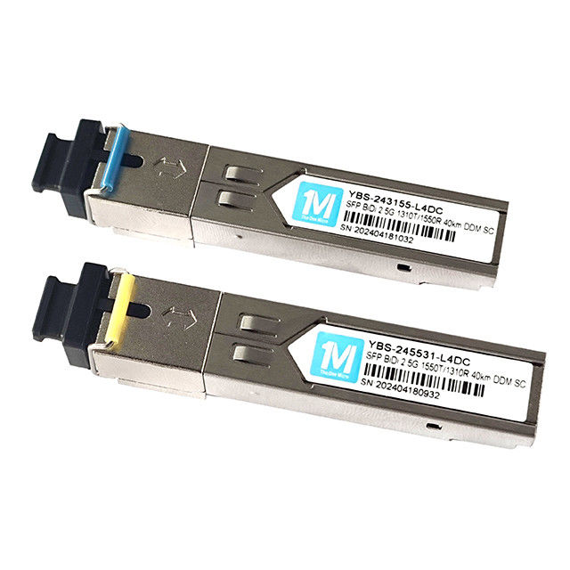 SMF Fiber Type 2.5G BIDI 40km 1310nm/1550nm SC Connector DDM WDM Simplex Optical Module Transceiver SFP Module